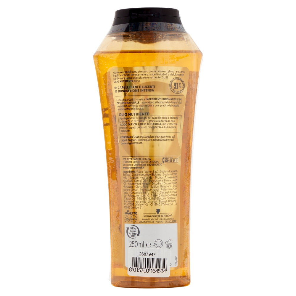 Gliss Hair Repair Olio Nutriente Shampoo Nutriente 2 x 250 ml